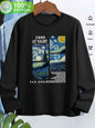 T-shirt girocollo stampata con motivo Torre Eiffel Parigi a maniche lunghe comoda moda primavera e autunno 100% cotone da donna