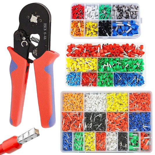 Set di Pinze per Crimpatura Tubolare VE, Pinze Combinate per Terminali Multipli, Connettori per Apparecchiature Elettriche, Pinze per Crimpatura