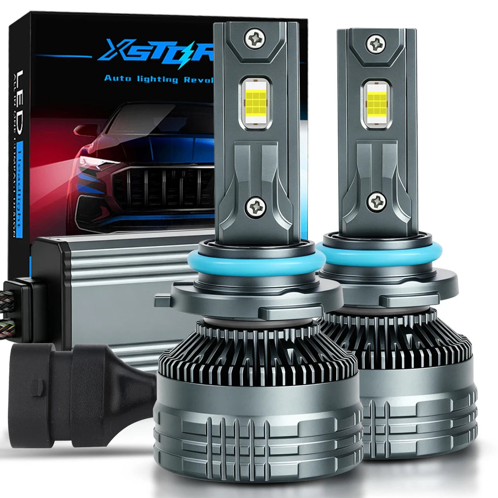 Faro LED XSTORM H7 Canbus 400W 80000LM H1 H4 9005 9006 Luci LED per Auto ad Alta Potenza con Ventola Turbo 12V 24V 6000k