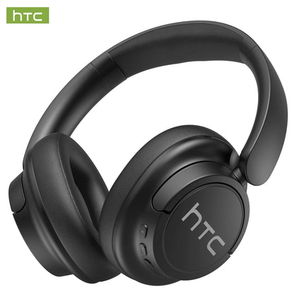 Cuffie da gioco wireless Bluetooth over-ear HTC HP10 pieghevoli HiFi Stereo con 60 ore di riproduzione, bassi profondi, comode e portatili