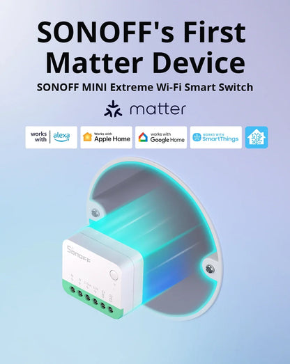 SONOFF MINI R4 Matter MINIR4M Matter Relè Sonoff Mini R4 Extreme Wifi Smart Switch Matter Alice Smart Home Control Alexa Google