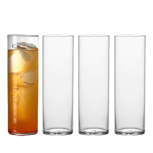 Bicchieri da bar collins in cristallo extra leggero da 4 pezzi, bicchieri da bar per acqua, succhi, birra e cocktail, set da 4