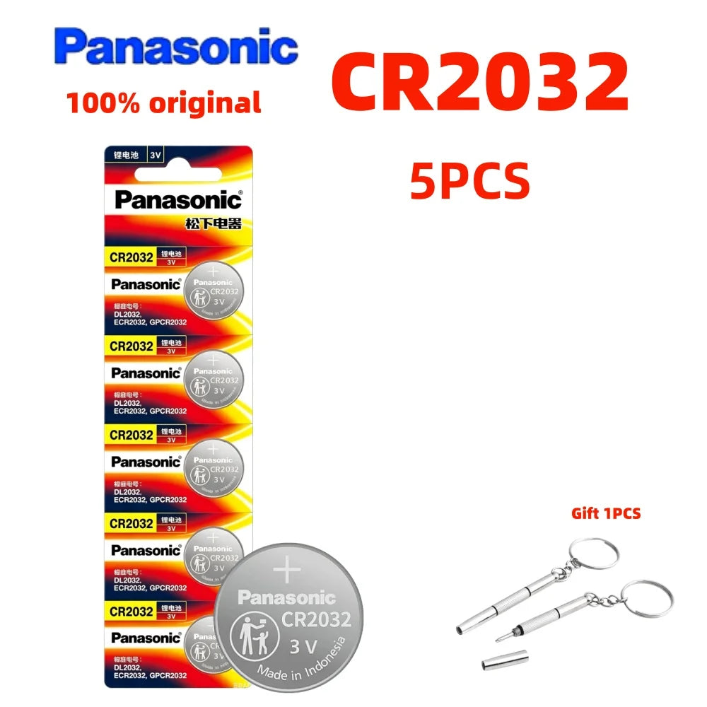 2-50 Pezzi Batteria al Litio Originale PANASONIC CR2032 CR 2032 3V per Orologi, Calcolatrici, Orologi da Parete, Telecomandi, Giocattoli, Pila a Bottone