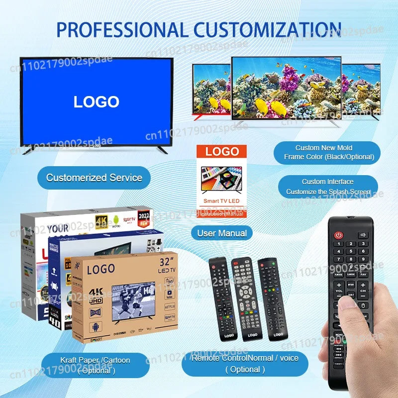 Televisore Smart ad Alta Definizione per Uso Domestico, Display HDR10 da 32 Pollici Stabile con Funzione di Connessione Wireless Multipla