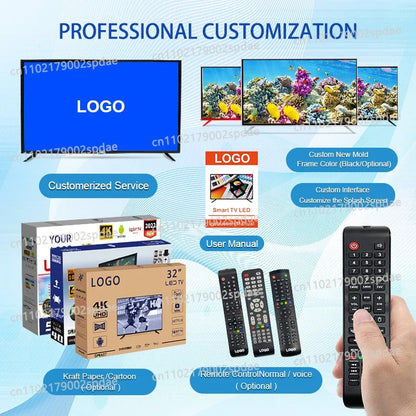 Televisore Smart ad Alta Definizione per Uso Domestico, Display HDR10 da 32 Pollici Stabile con Funzione di Connessione Wireless Multipla