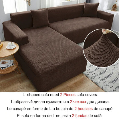 Copridivano ad angolo a forma di L in tessuto jacquard scozzese Copridivano elasticizzato Copridivano moderno per la casa Divano Chaise Lounge per soggiorno