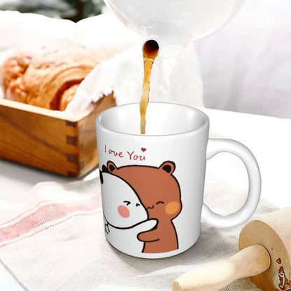 Tazze personalizzate per coppia Bubu Dudu Panda e Brownie Bear Tazza da caffè per tè al latte in ceramica fai-da-te