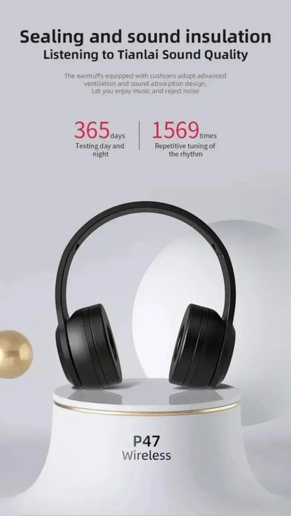 Cuffie Bluetooth 5.0 Pieghevoli Senza Fili, Auricolari Portatili HiFi Over-Ear per Sport, Viaggi, Uso Quotidiano, Giochi e Musica
