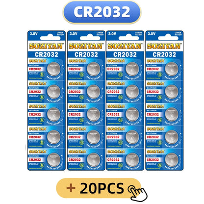 5-60 pezzi, batteria a bottone CR2032, batteria al litio 3V per orologi, giocattoli, calcolatrici, telecomandi per auto, batteria a forma di moneta.