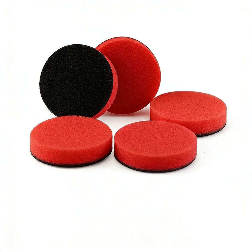 SPTA 5 pezzi 1 pollice (30 mm) 2 pollici (50 mm) mini tamponi in schiuma spugna per lucidatura per kit di lucidatura per dettagli trapano rorario per auto
