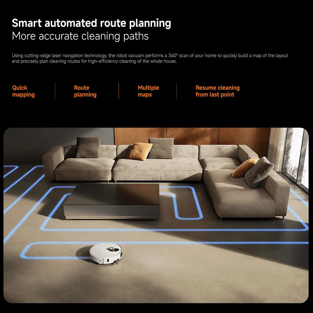 Versione Globale Xiaomi Robot Vacuum 5 Pro Video HD Chiamate Unidirezionali Aspirazione 20000Pa Aspirapolvere Anti-groviglio Senza Problemi Stazione Base Autopulente Mop Estensibile e Spazzola Laterale Controllo Intelligente