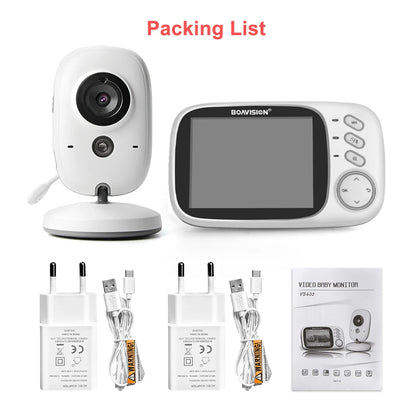 VB603 Video Baby Monitor 2.4G Wireless con LCD da 3.2 pollici Audio bidirezionale Conversazione Visione notturna Telecamera di sicurezza di sorveglianza Babysitter