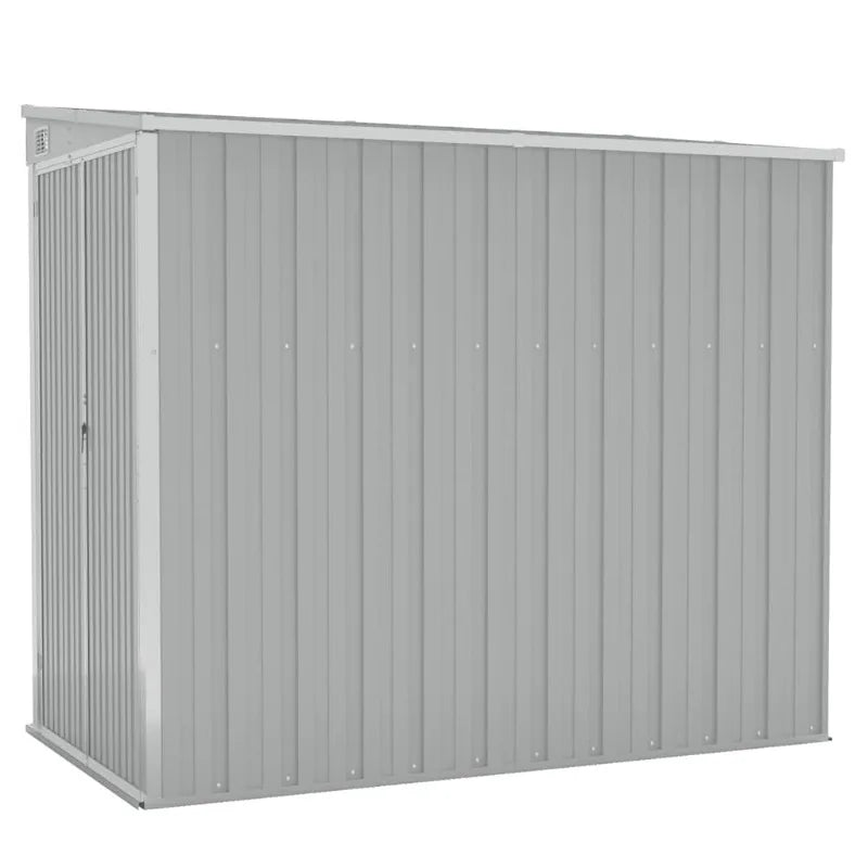 Casetta da giardino verde 126x97,5x177cm in acciaio zincato, ripostiglio esterno per attrezzi da giardinaggio
