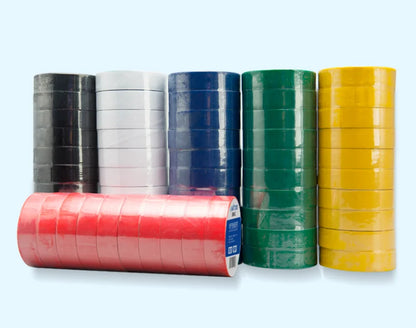 10 pezzi, nastro elettrico, nastro isolante, nastro elettrico, nastro impermeabile in PVC ultrasottile e ultrasottile, 1 rotolo da 9 metri
