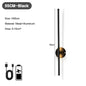Lampade da parete a LED con batteria ricaricabile wireless con telecomando 3CCT 360 °   Lampada da parete a LED dimmerabile con interruttore tattile girevole nera