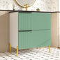 Mobiletto per lavabo da bagno con lavabo in ceramica, lavabo singolo con cassetti in MDF, organizer per mobile da bagno in piedi con lavabo