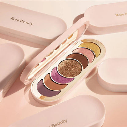 Nuova Palette Ombretti Rare Beauty 7 Colori Rosa Perlato Opaco Glitterato Pigmenti Occhi Brillanti