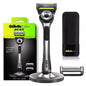 Gillette Labs Razor Aurora Series Flexdisc Rasoio da barba con lama a induzione a 5 strati per uomo con supporto
