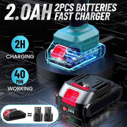 Lucidatrice elettrica per auto, 2500-7000 giri/min, strumento per lucidatura elettrica, 6 velocità, senza fili, macchina per lucidatura auto, compatibile con batteria Makita 21V
