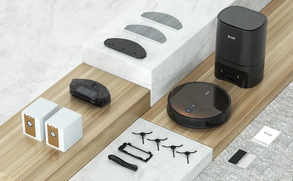 Robot Aspirapolvere Arnagar S9 con Svuotamento Automatico, Raccolta Polvere, Funzione Lavapavimenti, 8000Pa, 4800mAh, Basso Rumore, Controllo tramite APP per la Pulizia Domestica