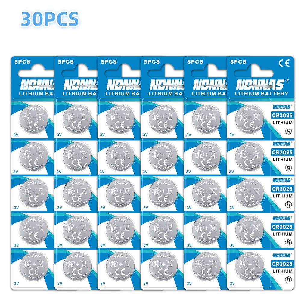 5-50 pz. Batterie a bottone al litio 3V CR2025 DL2025 2025, batterie piatte per chiavi auto/portachiavi Audi, Mercedes, Nissan, bilance, giocattoli, ecc.