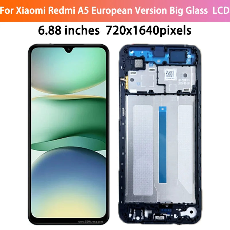 OEM Per Xiaomi Redmi A5 Grande Vetro Versione Europea LCD Touch Screen Digitizer Assembly 25028RN03Y Display di Ricambio