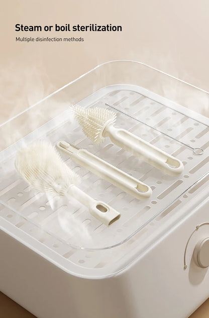 Set per la Pulizia dei Biberon Avent Include Spazzola per Biberon, Spazzola per Tettarelle, Pulitore per Cannucce, Scolapiatti e Scatola Portaoggetti Senza BPA