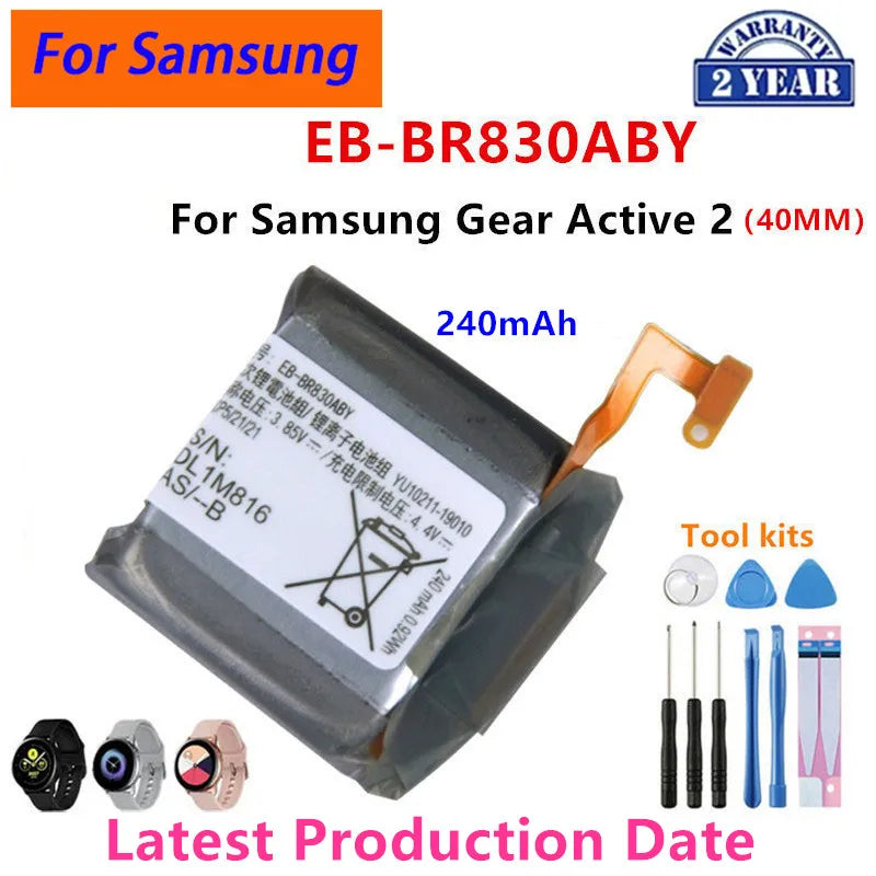 Nuova batteria per orologio Galaxy per Samsung Galaxy Watch Gear Live/S2 classic/Gear S4/Gear 1/Active 1 2 3/ Watch 3/ Gear S/Gear 2