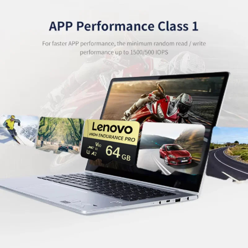 Scheda di memoria Micro SD TF ad alte prestazioni Lenovo, 1 TB, classe V60, A2, U3, per fotocamere d’azione DJI GoPro, 128 GB, 256 GB, 512 GB, scheda di memoria per droni.