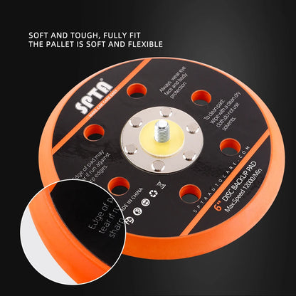 (Vendita singola) SPTA 5 "(125mm) 6"(150mm) Piastra di supporto Supporto Gancio Anello per levigatrice ad aria Lucidatore per auto a doppia azione Lucidatura