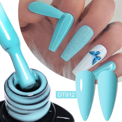 MEET ACROSS 7ml Gelatina Nuda Shimmer Base in gomma Gel Glitter Rosa Viola UV/LED Nail Art Vernis Gel Smalto per manicure Unghie FAI DA TE