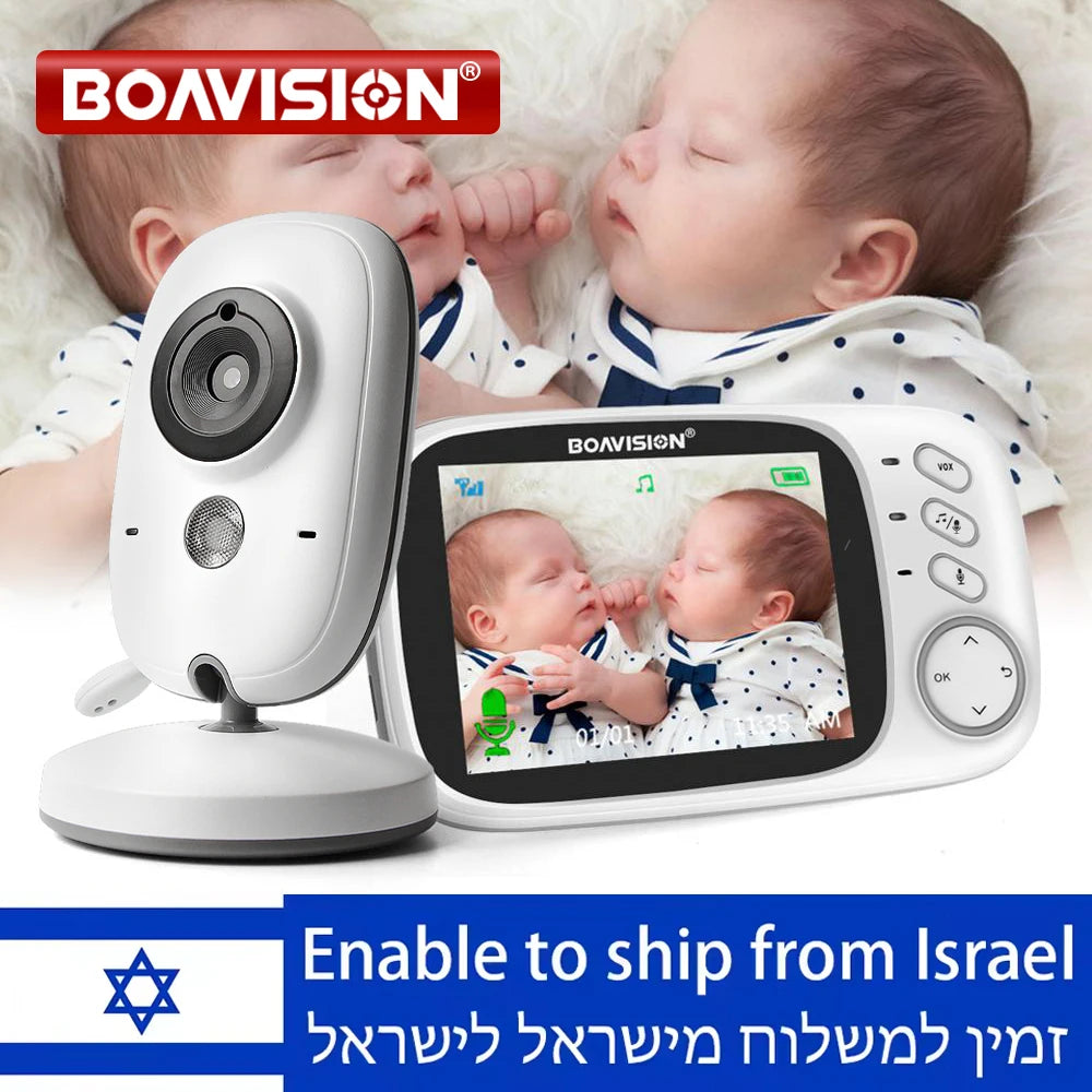 VB603 Video Baby Monitor 2.4G Wireless con LCD da 3.2 pollici Audio bidirezionale Conversazione Visione notturna Telecamera di sicurezza di sorveglianza Babysitter