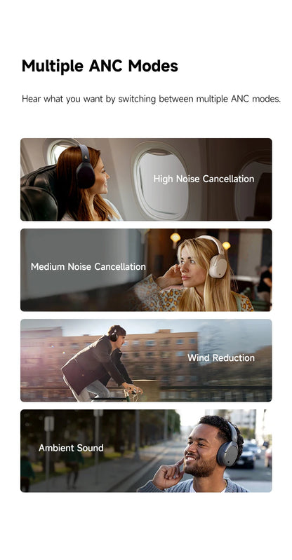 Cuffie Wireless Over-Ear EDIFIER W830NB - ANC -45dB, Hi-Res LDAC, Bluetooth 5.4, 94 Ore di Riproduzione, Ricarica Rapida, Pieghevoli, Chiamate Multipoint AI, App ConneX