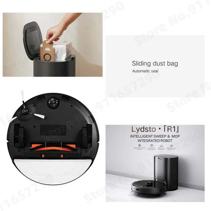 Spazzola principale/laterale Filtro HEPA Mop Panno Scatola per la polvere Sacchetto per la polvere per XiaoMi Lydsto R1 / R1A / R1 Pro / S1 Parti per aspirapolvere robot