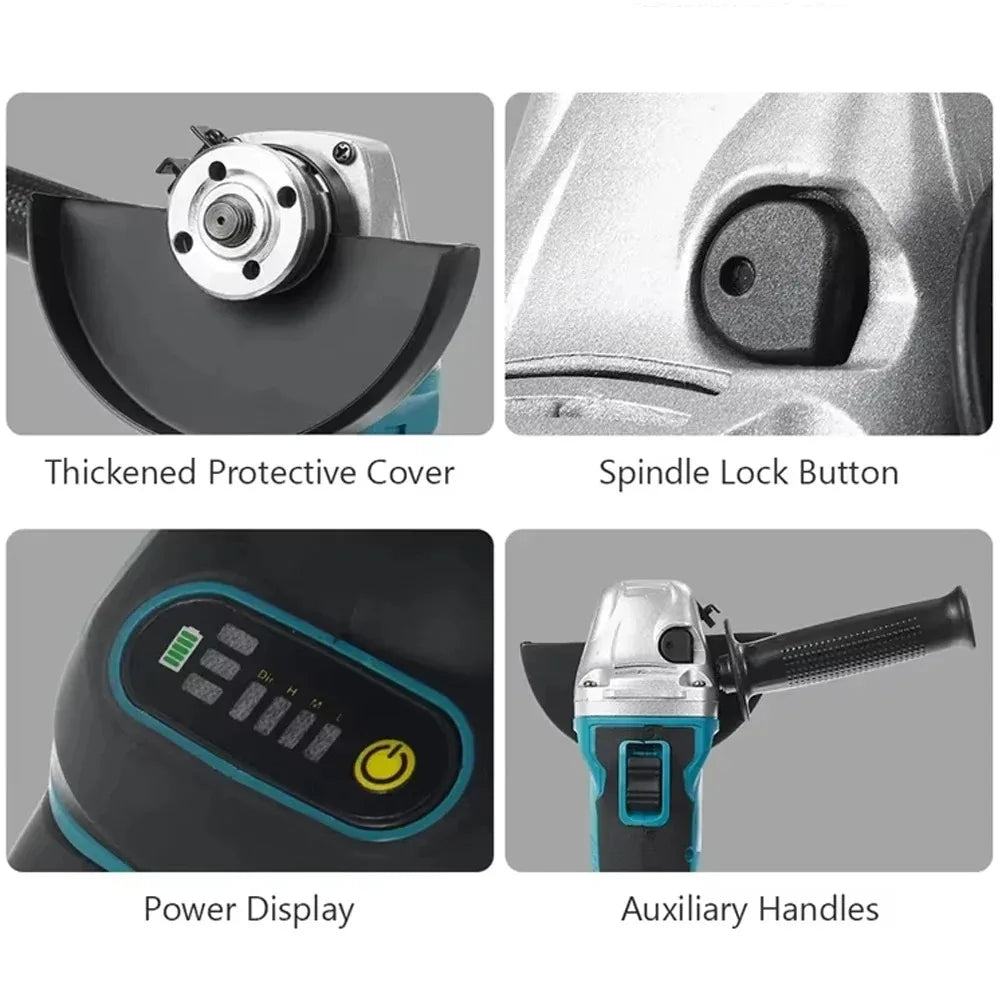 Smerigliatrice Angolare Makita DGA404 125mm 2026 Resistente a Polvere e Acqua per Taglio Metallo e Calcestruzzo, Utensile Elettrico a Batteria 18V