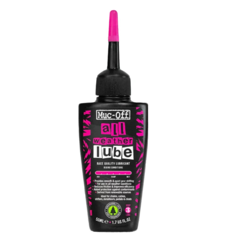 Lubrificante per Catene Muc-Off 50ml, per Uso a Secco o Bagnato, Adatto a Tutte le Condizioni Atmosferiche, Riduce l'Attrito e Garantisce Cambi Fluidi per Biciclette da Strada e MTB