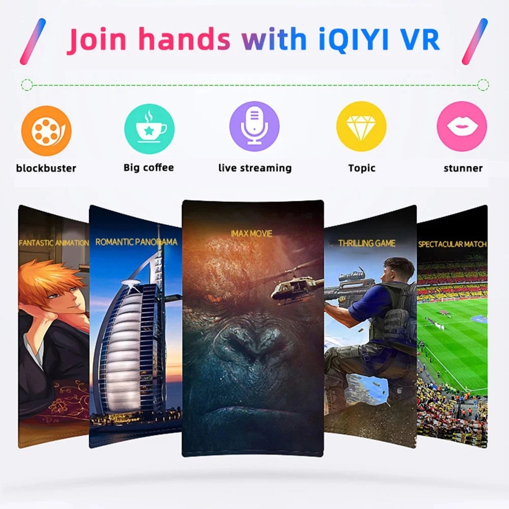 Occhiali VR Realtà virtuale Casco per telefono 3D Cuffie Lenti Occhiali Dispositivo Viar Smartphone intelligente Gioco cellulare Set di visualizzatori video mobili
