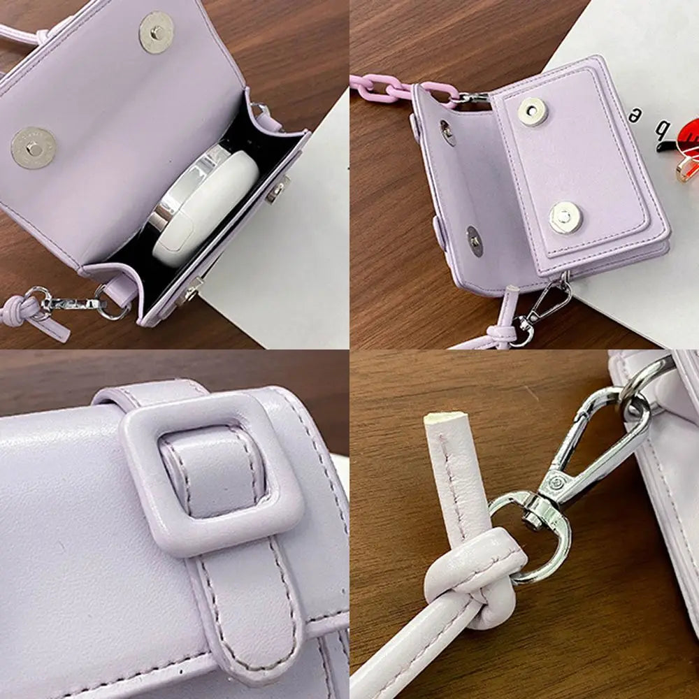 Mini borse a tracolla piccole per donna Borsa a catena per ragazza Borsa in pelle PU Borse a tracolla per ragazza da donna Designer 2022 Estate Giallo