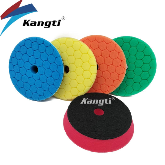 Kangti 5/6 pollici Kit tampone per lucidatura per auto Set Lucidatura autoadesiva Spugna per ceretta Tampone per lucidatura ruota in lana per trapano lucidatore per auto