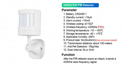 KERUI NUOVO Allarme domestico wireless 4G + WiFi con ampio touch screen IPS da 7 pollici Sistema di allarme intelligente Tuya con sensore di movimento per la casa