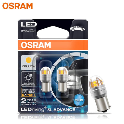 OSRAM Aggiornamento Luce di segnalazione a LED S25 P21W PY21W P21/5W LEDriving SL Advance 1156 1157 LED Lampadina fendinebbia per auto Posizione freno Lampada stop 2X