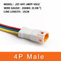 1 Set JST Automobile Auto Connettore Impermeabile 2/3/4/6/8Pin Maschio e Femmina Cablaggio Presa con 15 CM Filo 0.6 MM JST02T/02R-JWPF