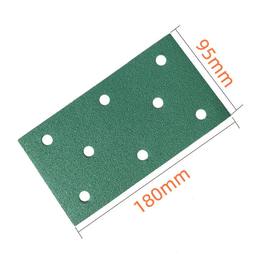 Carta vetrata a secco 95 * 180 mm 8 fori per FESTOOL /Mirka ecc. Sande Mastice abrasivo floccato autoadesivo generale