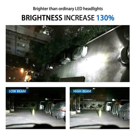 Kit lampadine LED H7 per fari anteriori, 12V-24V, 55W, lampade LED ad alta potenza per auto, 6000K, lampadine per fari anteriori, luci diurne a LED, colore bianco.