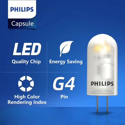 Philips CorePro LED G4 Lampade a capsula Pin Light 1.7W 2.1W 2700K Bianco caldo 12V Lampadina decorativa Sostituisci la luce da tavolo alogena G4 da 20W
