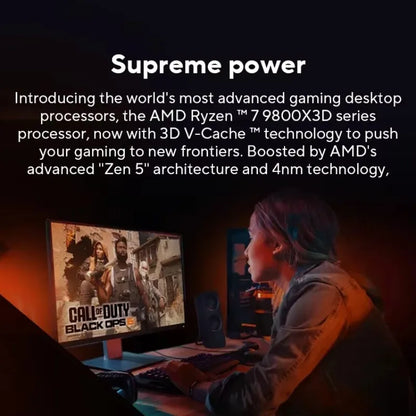 CPU Desktop AMD Ryzen 7 9800X3D – 8 Core, 5.6GHz Boost, 96MB Cache L3, 120W TDP, AM5, Dissipatore Non Incluso