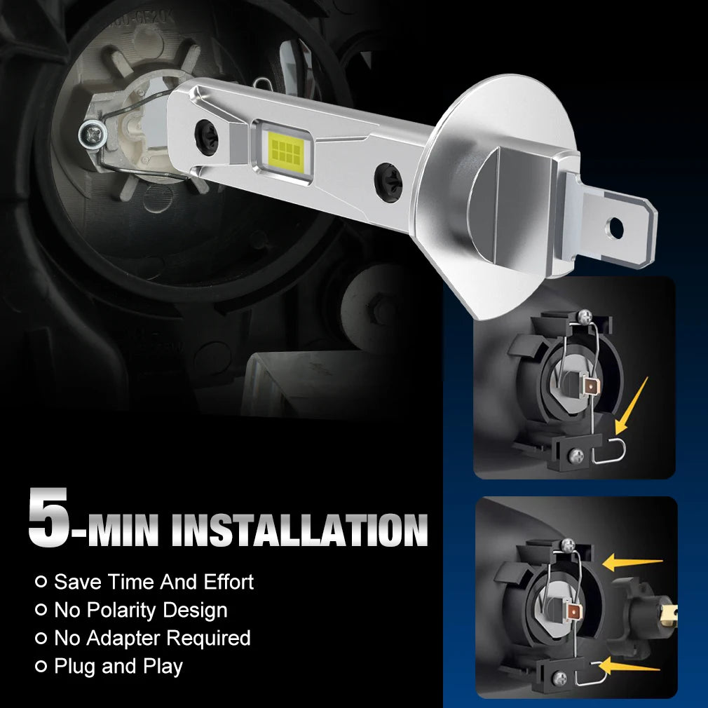Fari a LED XSTORM H1 Canbus 120W 20000LM Lampadine a LED H1 per fendinebbia 6000K Fari per auto Lampada a diodi per fendinebbia 12V Lampade bianche