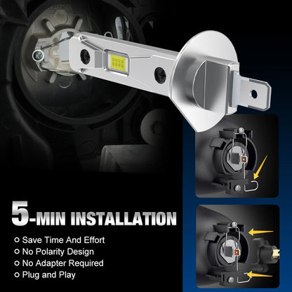 Fari a LED XSTORM H1 Canbus 120W 20000LM Lampadine a LED H1 per fendinebbia 6000K Fari per auto Lampada a diodi per fendinebbia 12V Lampade bianche