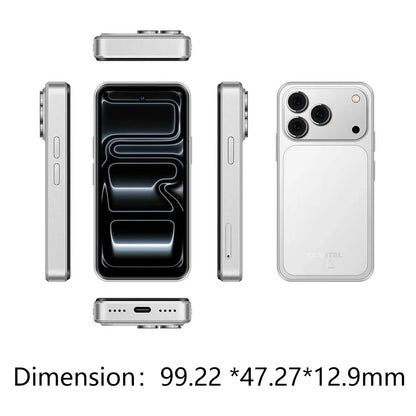 OUKITEL C17 mini, smartphone compatto, fino a 12 GB di RAM (3+9) + 32 GB di ROM, telefono tascabile ultra compatto, display mini da 4 pollici, batteria da 2300 mAh, tecnologia Gemini AI, smartphone Android sbloccato.