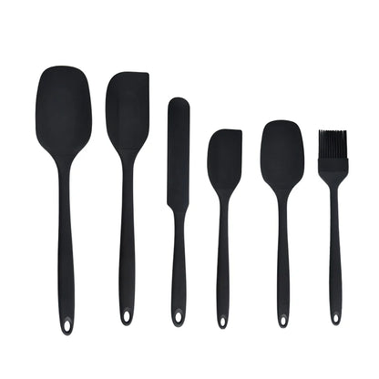 Set di utensili da cucina in silicone da 6 pezzi, spatola per crema, spatola, pennello per olio, set di raschietti di varie misure, strumento per la cottura, non integrato
